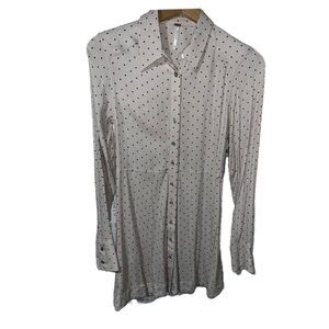 Free People NWT Dress with Navy Dots